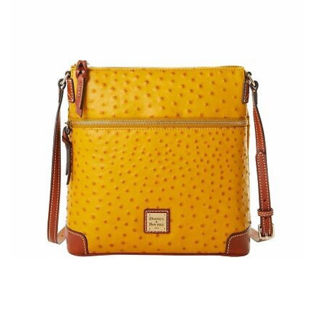 NWT Dooney and Bourke Leather Ostrich Crossbody